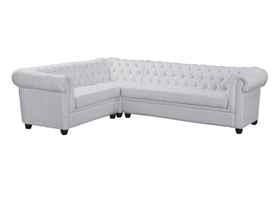 Narożnik sześcioosobowy pikowany Chesterfield SYDNEY 2+E+3 - Solid 89