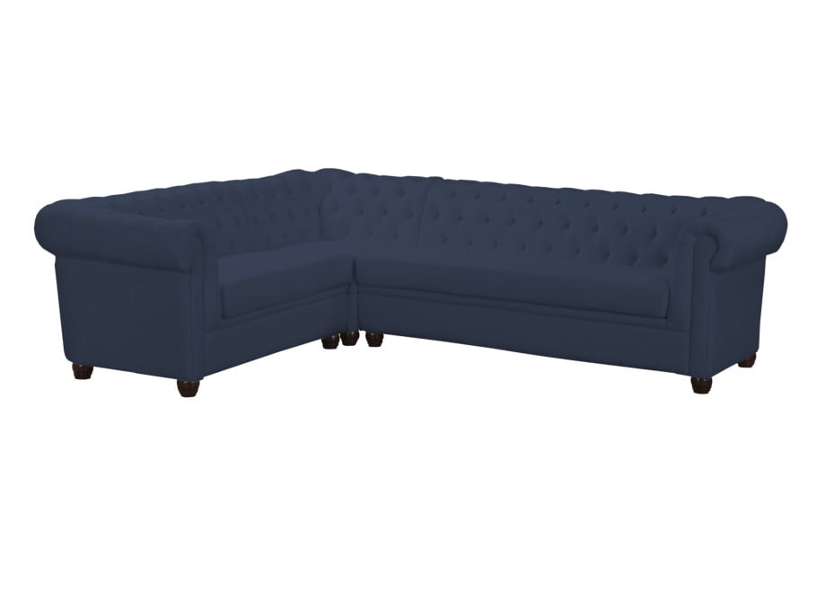 Narożnik sześcioosobowy pikowany Chesterfield SYDNEY 2+E+3 - Solid 79