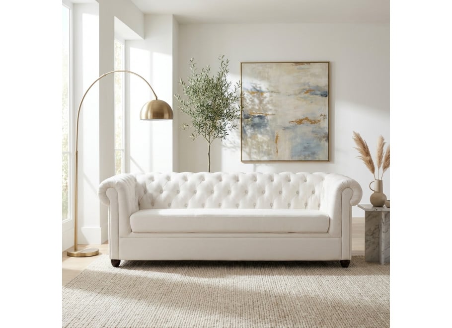 Sofa trzyosobowa z funkcją spania pikowana Chesterfield SYDNEY - Solid 03