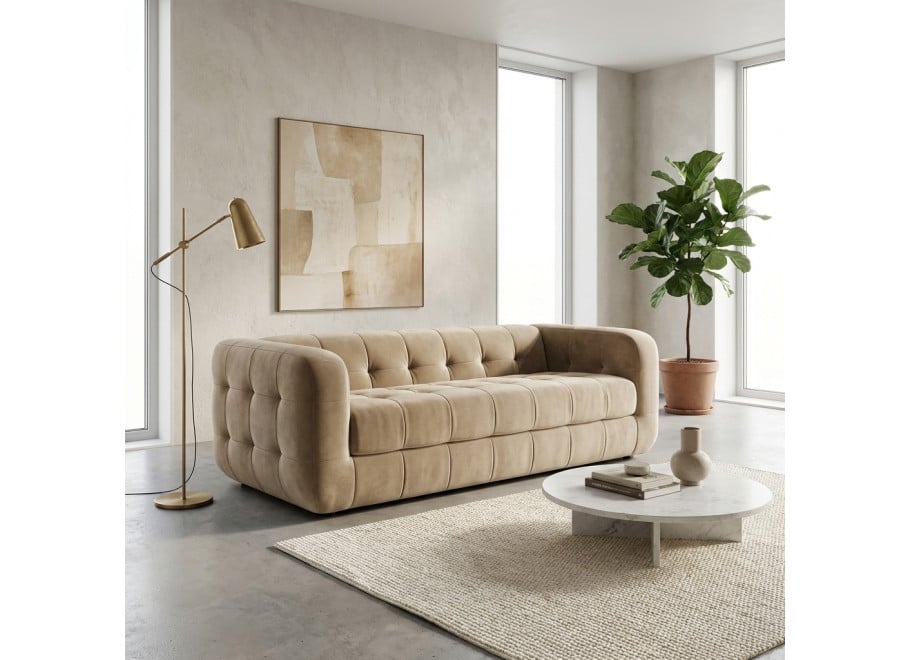 Sofa trzyosobowa klasyczna pikowana Zarina - Riviera 21