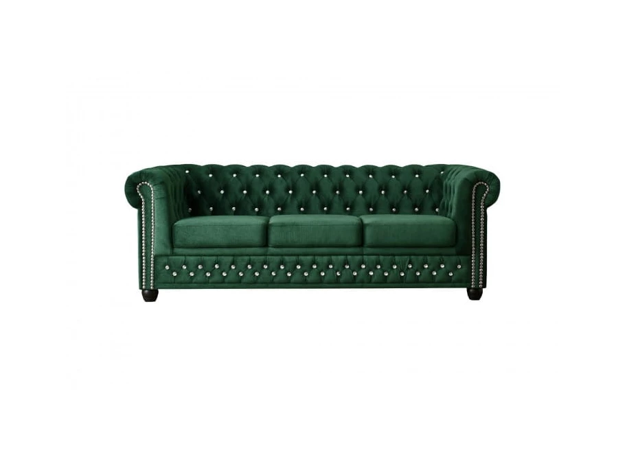 Sofa trzyosobowa z funkcją spania pikowana Chesterfield FELIX BLINK 3