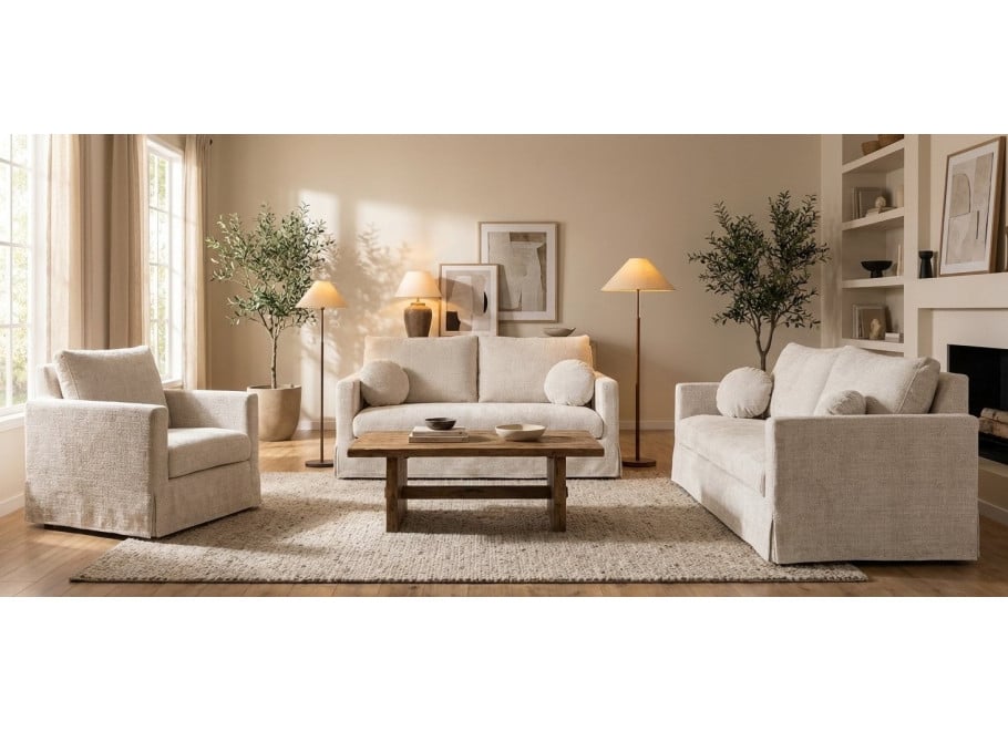 Zestaw mebli nowoczesnych 3+2+1 Nerio - zdejmowane pokrowce - Cremona 2