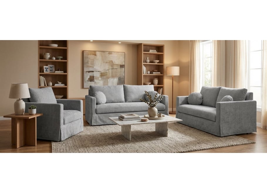 Zestaw mebli nowoczesnych 3+2+1 Nerio - zdejmowane pokrowce - Cremona 81