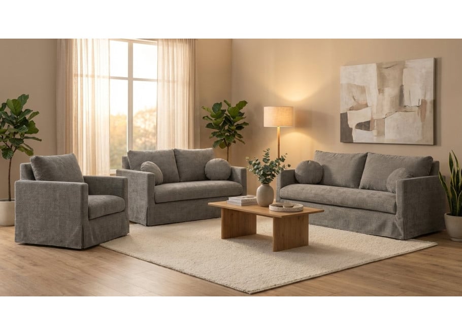 Zestaw mebli nowoczesnych 3+2+1 Nerio - zdejmowane pokrowce - Cremona 24