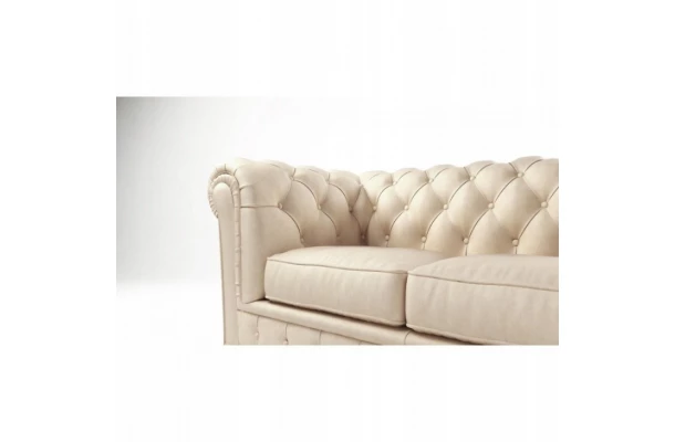 Sofa dwuosobowa z funkcją spania pikowana Chesterfield SOLARIS 2 - nowoczesne Sofa dwuosobowa z funkcją spania pikowana Chesterfield SOLARIS 2 - nowoczesne
