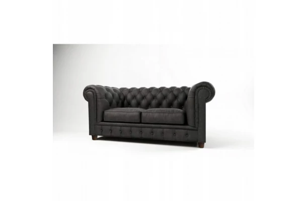 Sofa dwuosobowa z funkcją spania pikowana Chesterfield SOLARIS 2 - stylowe Sofa dwuosobowa z funkcją spania pikowana Chesterfield SOLARIS 2 - stylowe