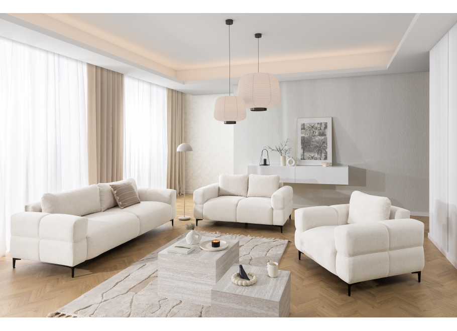 Zestaw Wypoczynkowy 3+2+1 Valentia – Komplet Sof + fotel do Salonu - Aragon 01