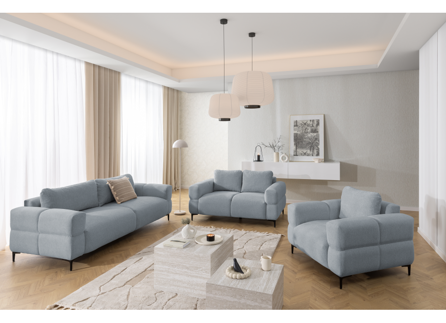 Zestaw Wypoczynkowy 3+2+1 Valentia – Komplet Sof + fotel do Salonu - Aragon 90