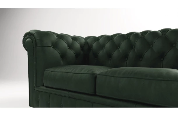 Sofa trzyosobowa pikowana Chesterfield SOLARIS 3 - nowoczesne