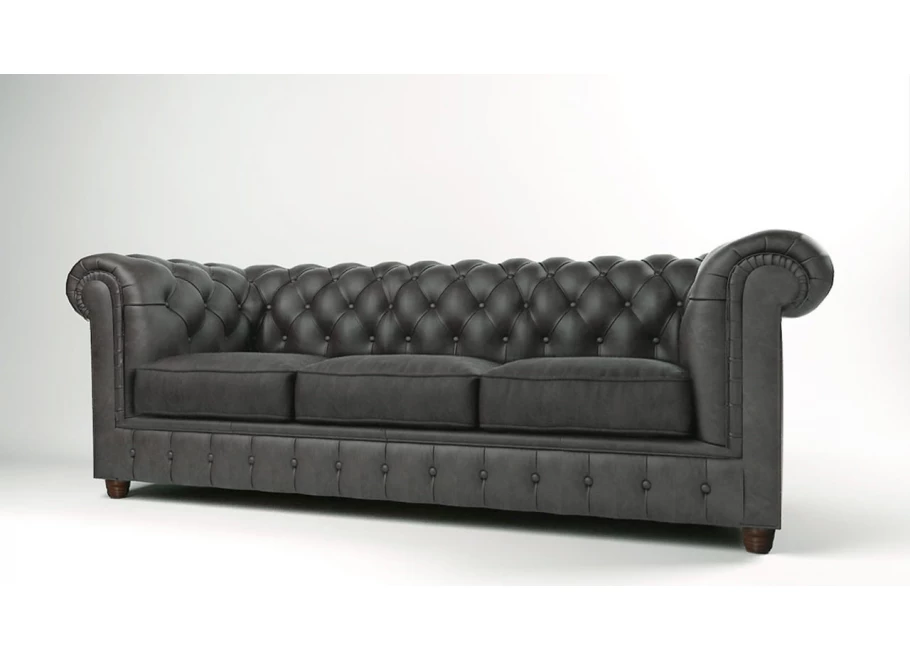 Sofa trzyosobowa pikowana Chesterfield SOLARIS 3
