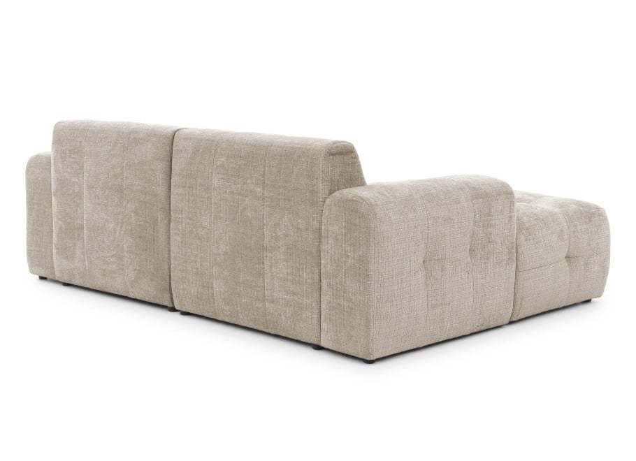 Elegancki Narożnik Imperial beżowy do Salonu w stylu glamour pikowany - Cremona 14