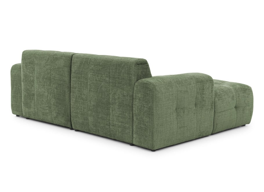 Nowoczesny narożnik Imperial zielona tkanina - pikowana sofa narożna - Cremona 39