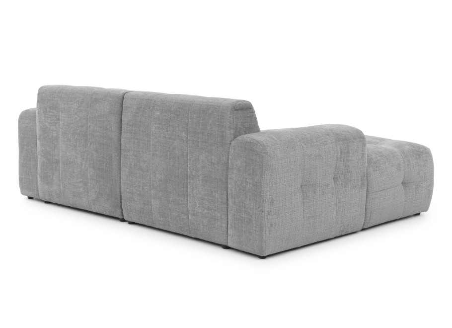 Narożnik Imperial L-kształtny szara tkanina - pikowana sofa narożna do salonu - Cremona 81