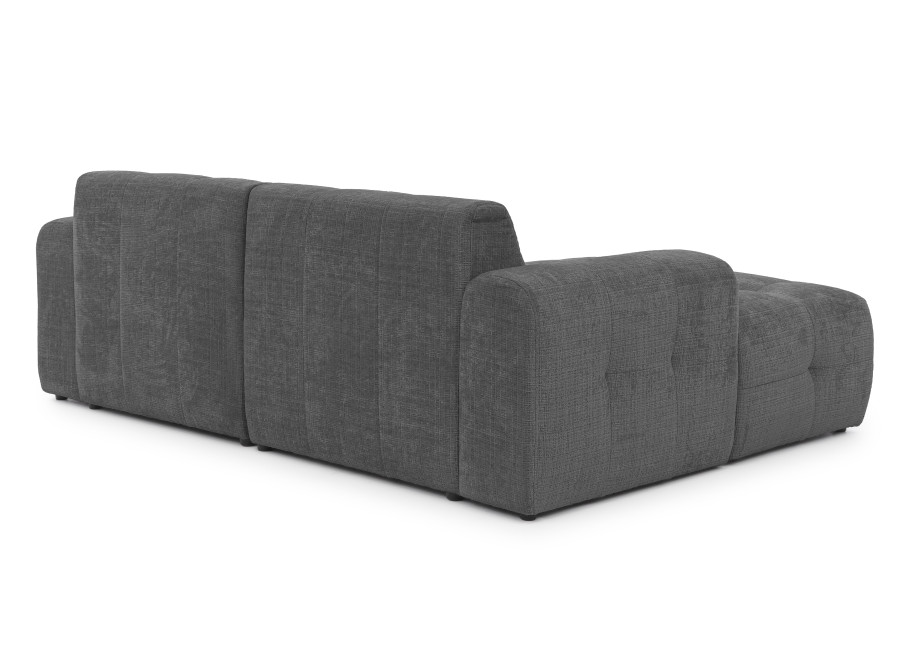 Narożnik Imperial L-kształtny ciemnoszary - pikowana sofa narożna do salonu - Cremona 95