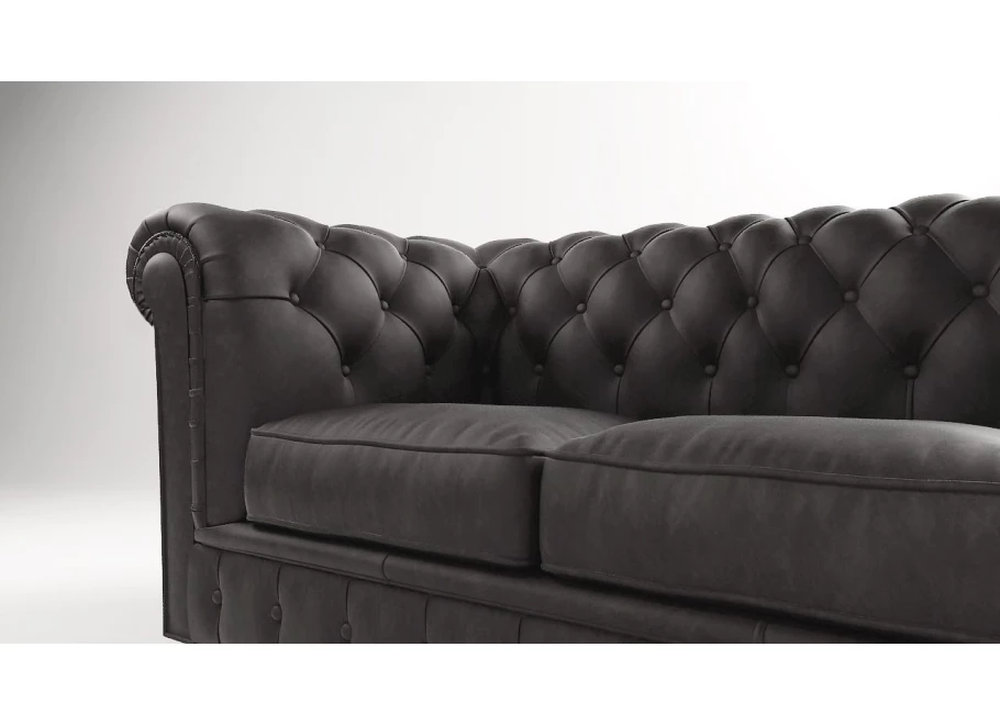 Sofa trzyosobowa pikowana Chesterfield SOLARIS 3