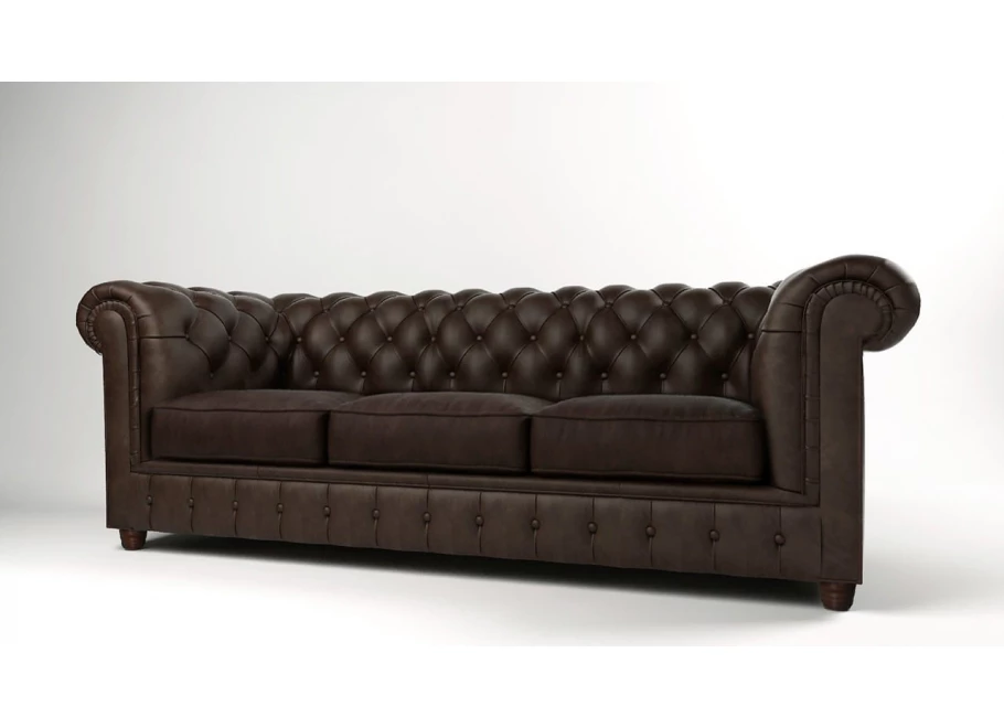 Sofa trzyosobowa pikowana Chesterfield SOLARIS 3