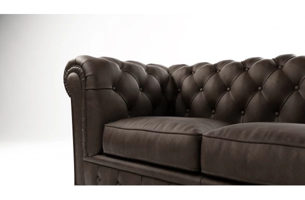 Sofa trzyosobowa pikowana Chesterfield SOLARIS 3 - design i funkcjonalnosc w parze