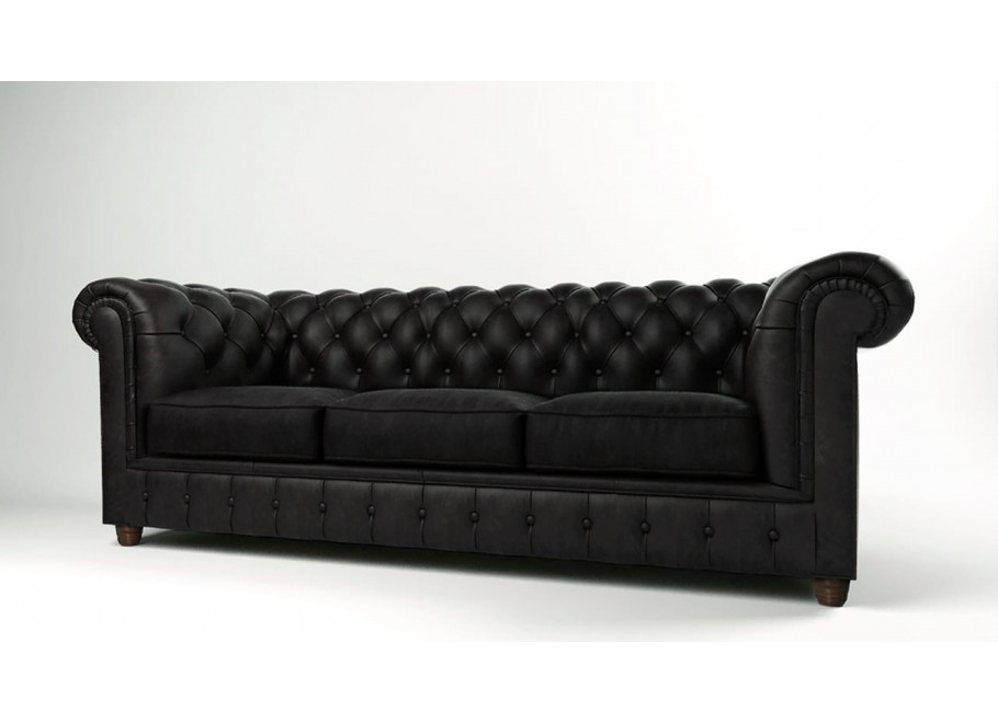 Sofa trzyosobowa pikowana Chesterfield SOLARIS 3 4