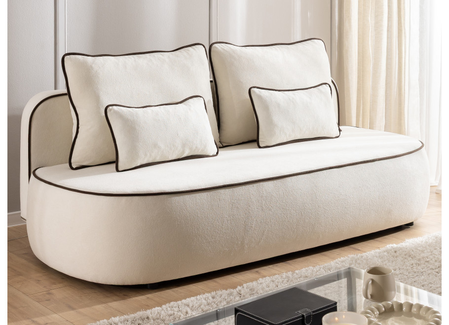 Sofa trzyosobowa z funkcją spania Bali - Soft 1 + Soft 6 (lamówka)