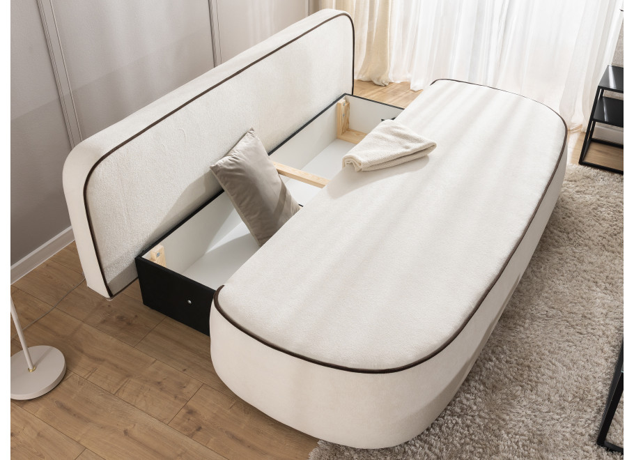 Sofa trzyosobowa z funkcją spania Bali - Soft 1 + Soft 6 (lamówka)
