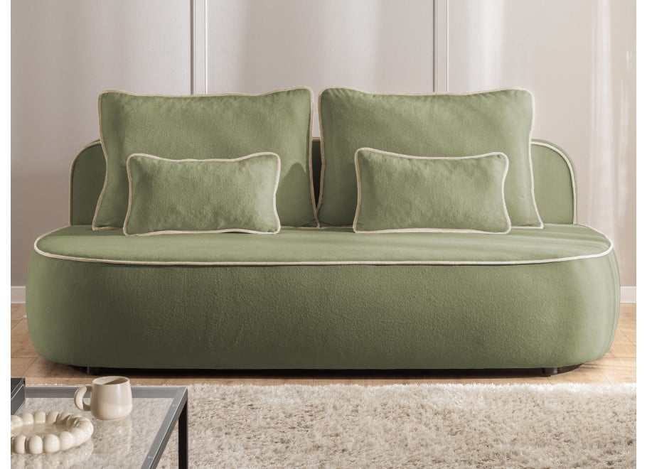 Sofa trzyosobowa z funkcją spania Bali - Soft 12 + Soft 2 (lamówka)