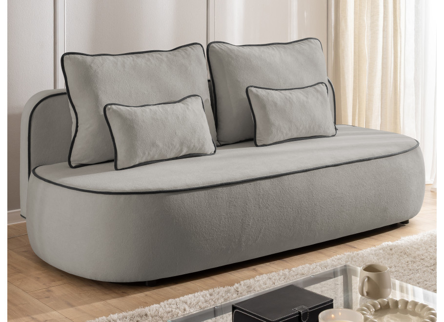 Sofa trzyosobowa z funkcją spania Bali - Soft 20 + Soft 22 (lamówka)