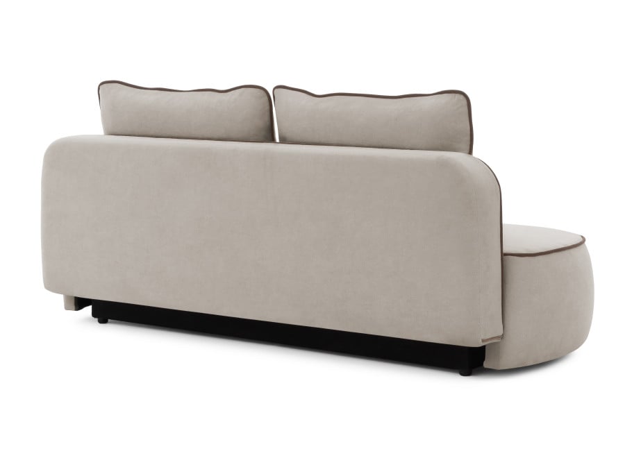 Sofa trzyosobowa Bali z funkcją spania tkanina pluszowa z poduszkami - Soft 4 + Soft 6