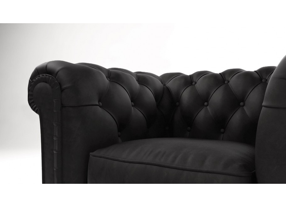 Sofa trzyosobowa z funkcja spania pikowana Chesterfield SOLARIS 3 16