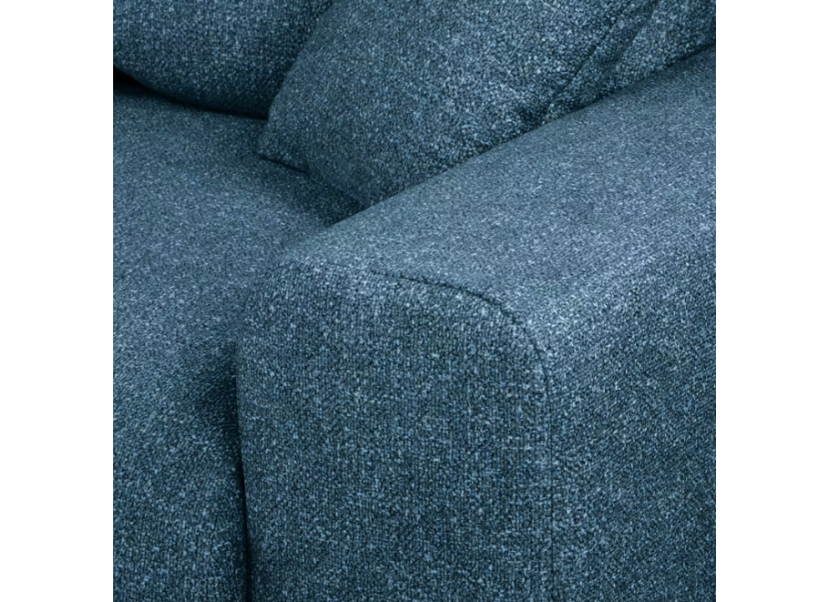 Niebieski narożnik nowoczesny na niskich nóżkach z poduszkami Candi 7