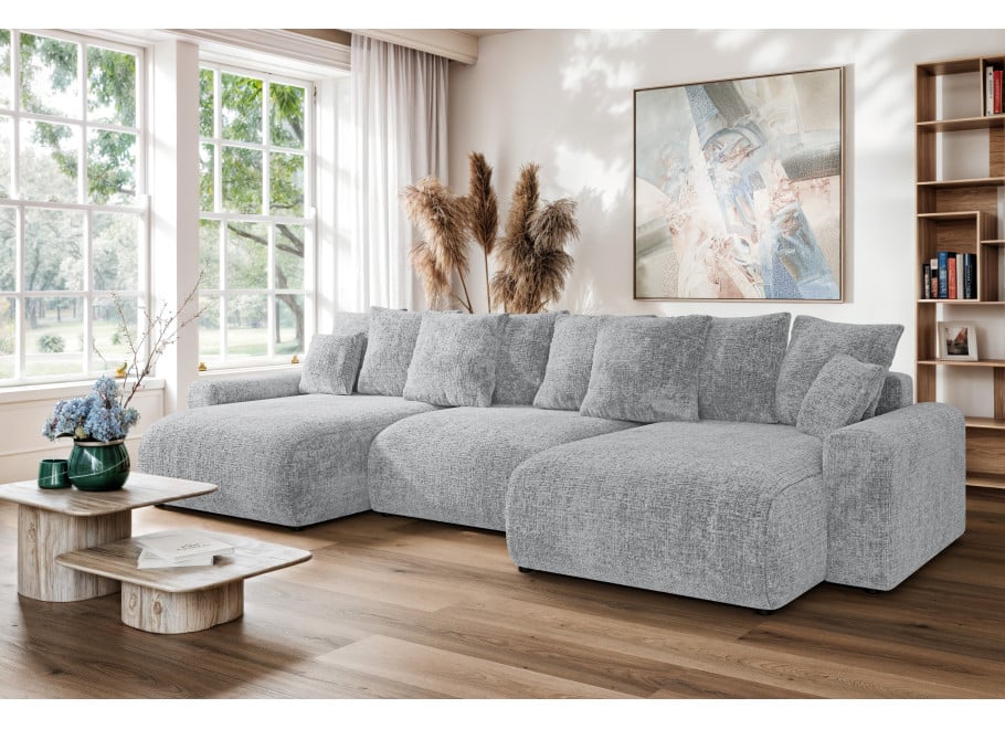 Narożnik U-kształtny Cleo Small z funkcją spania i pojemnikiem na pościel - Cremona 81