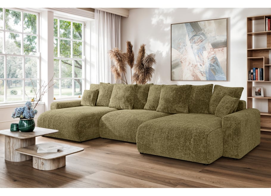 Narożnik U-kształtny Cleo Small z funkcją spania i pojemnikiem na pościel - Cremona 38