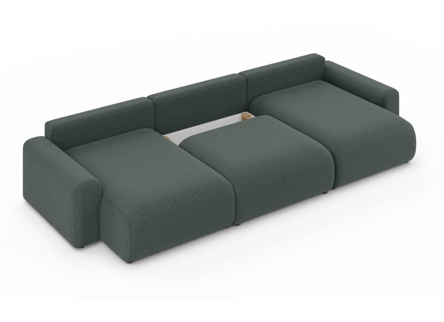 Sofa narożna Cleo Small z funkcją spania narożnik rozkładany z poduszkami 4