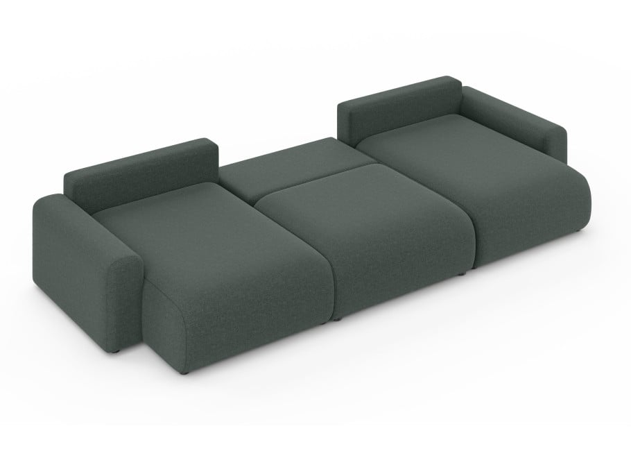 Sofa narożna Cleo Small z funkcją spania narożnik rozkładany z poduszkami 5