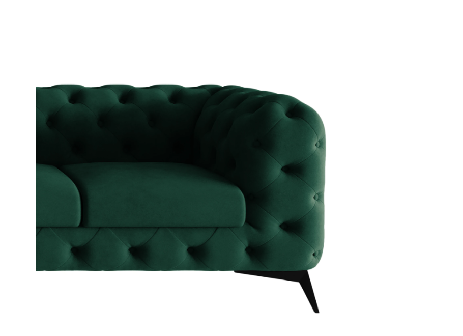 Duży Narożnik z otomaną TEO OT+3 pikowany Chesterfield na nóżkach 6