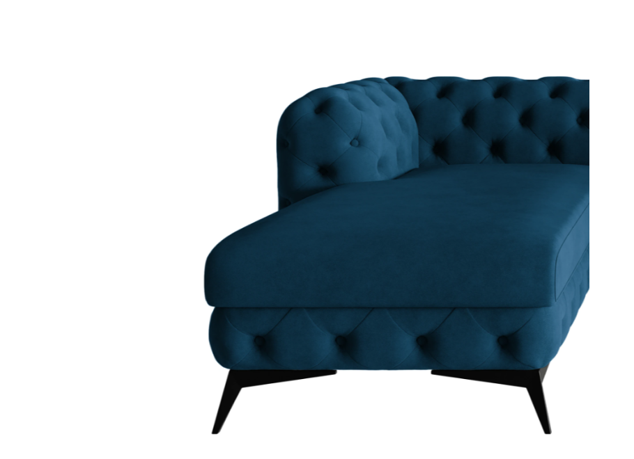 Nowoczesny narożnik pikowany na wysokich nóżkach TEO OT+3 Chesterfield 4