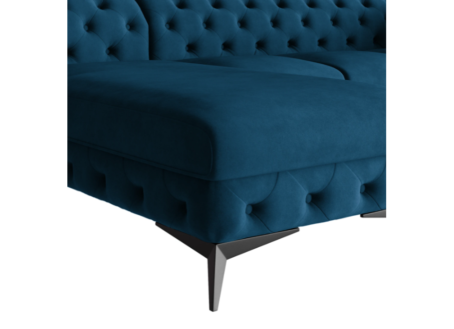 Nowoczesny narożnik pikowany na wysokich nóżkach TEO OT+3 Chesterfield 5