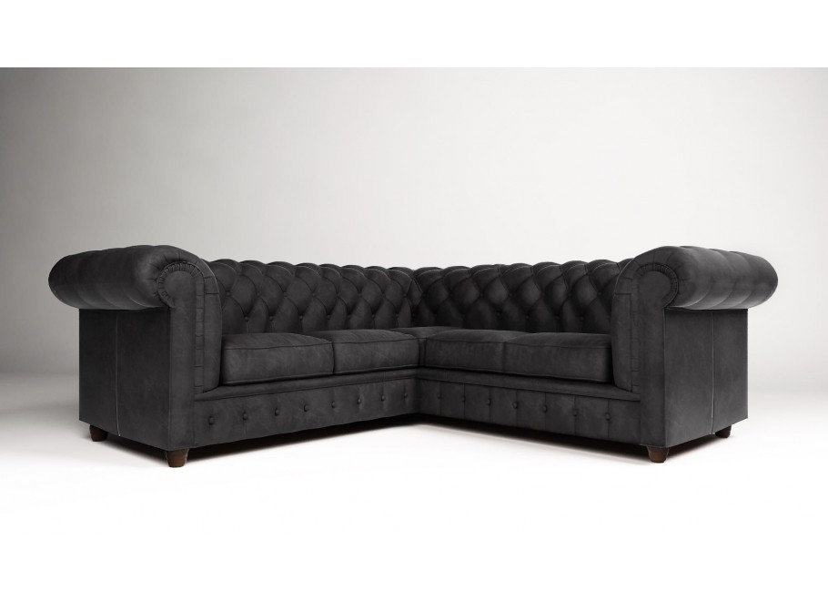 Narożnik pięcioosobowy pikowany Chesterfield SOLARIS 2+E+2 5