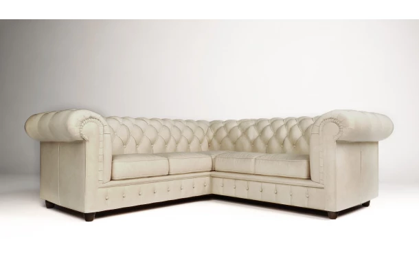 Narożnik pięcioosobowy pikowany Chesterfield SOLARIS 2+E+2 - narożniki