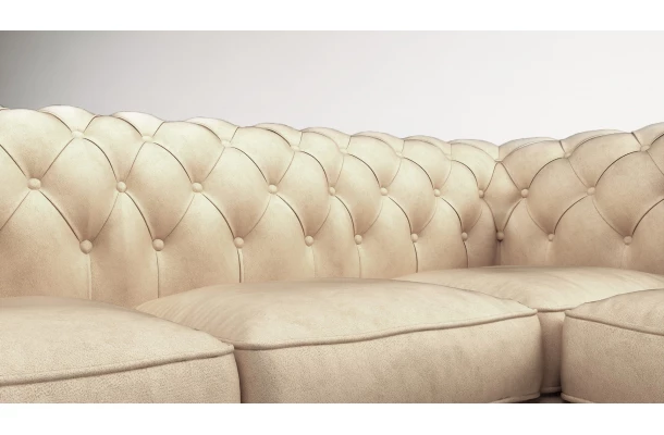Narożnik pięcioosobowy pikowany Chesterfield SOLARIS 2+E+2 - design i funkcjonalnosc w parze
