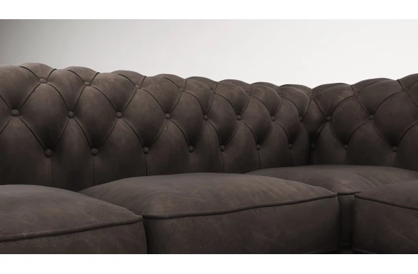 Narożnik pięcioosobowy pikowany Chesterfield SOLARIS 2+E+2 - design i funkcjonalnosc w parze