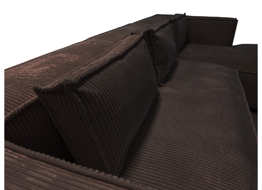 Narożnik L-kształtny ESMO z poduszkami nowoczesny ciemnobrązowy 6