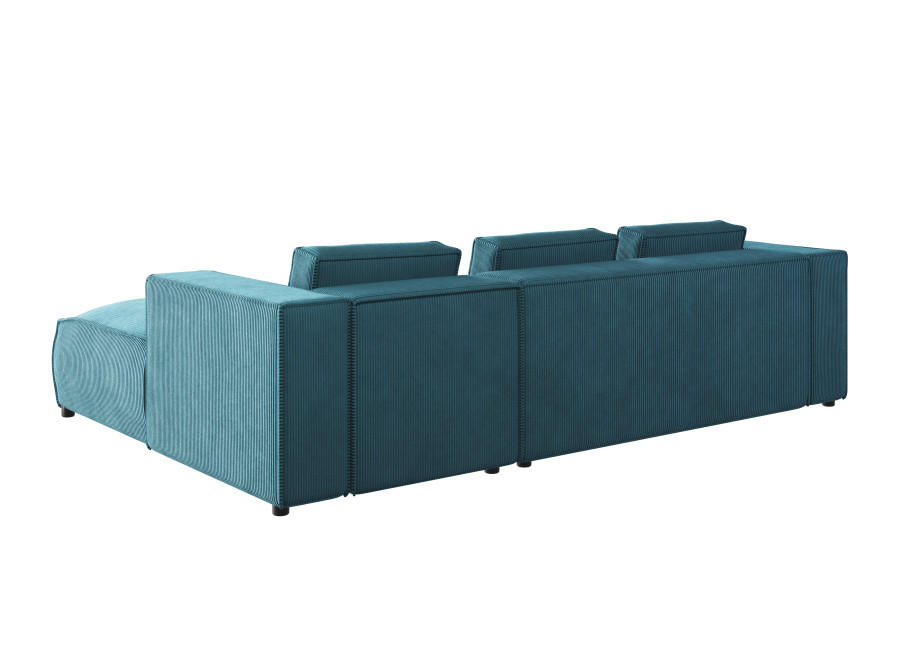 Wygodny narożnik L-kształtny ESMO z poduszkami nowoczesny sztruksowy 3