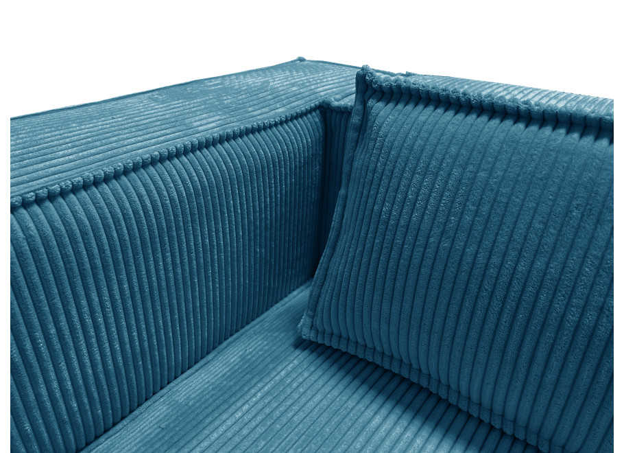 Wygodny narożnik L-kształtny ESMO z poduszkami nowoczesny sztruksowy 4