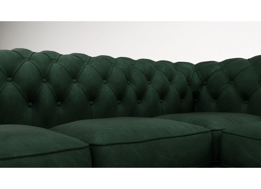 Narożnik pięcioosobowy pikowany Chesterfield SOLARIS 2+E+2 15