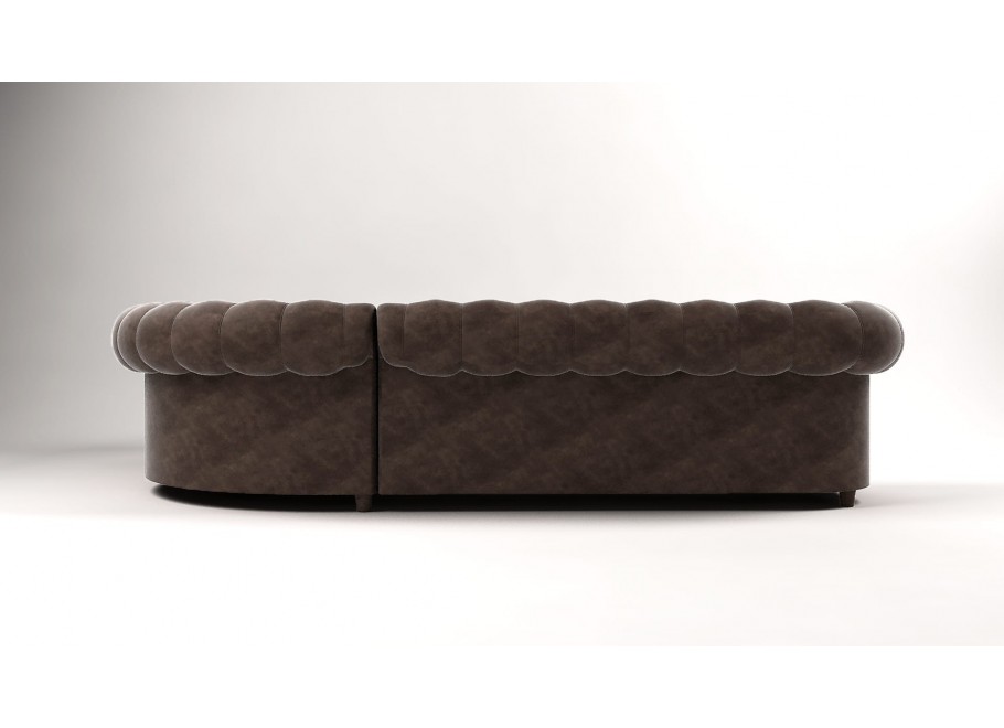 Narożnik sześcioosobowy pikowany Chesterfield SOLARIS 3+E+2 9