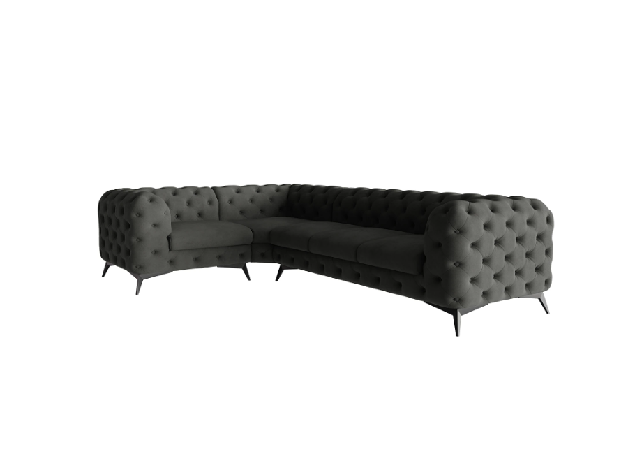 Narożnik pięcioosobowy luksusowy pikowany Chesterfield TEO 1+E+3 7