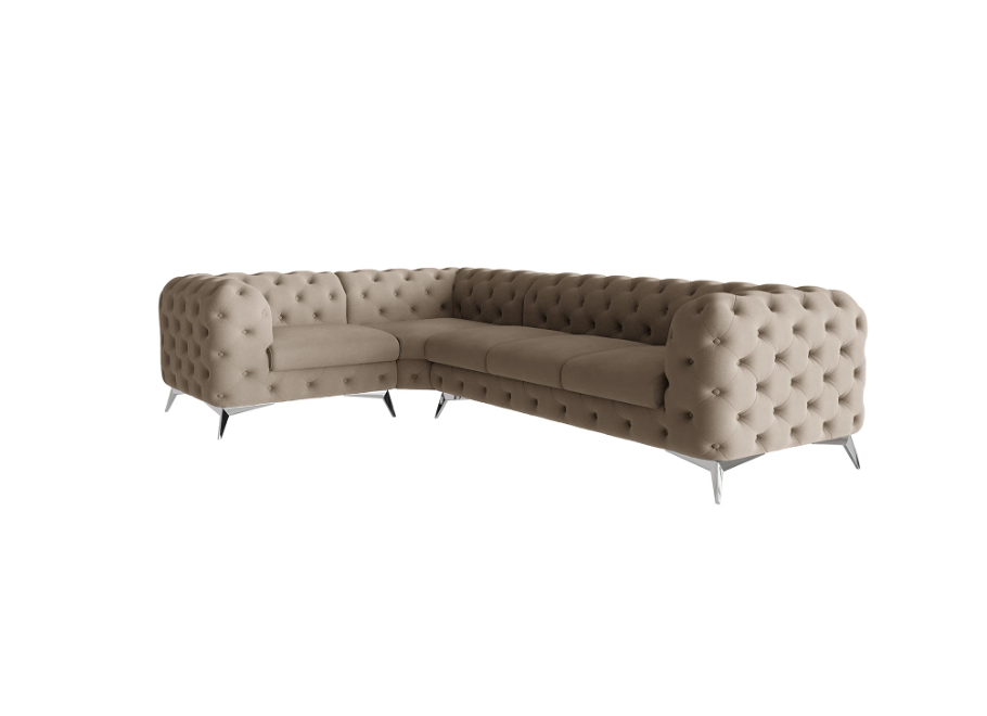 Narożnik pięcioosobowy luksusowy pikowany Chesterfield TEO 1+E+3 4