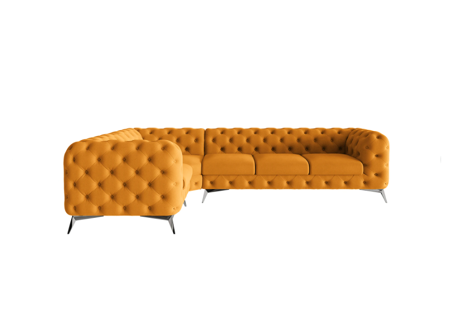 Narożnik pięcioosobowy luksusowy pikowany Chesterfield TEO 1+E+3 9