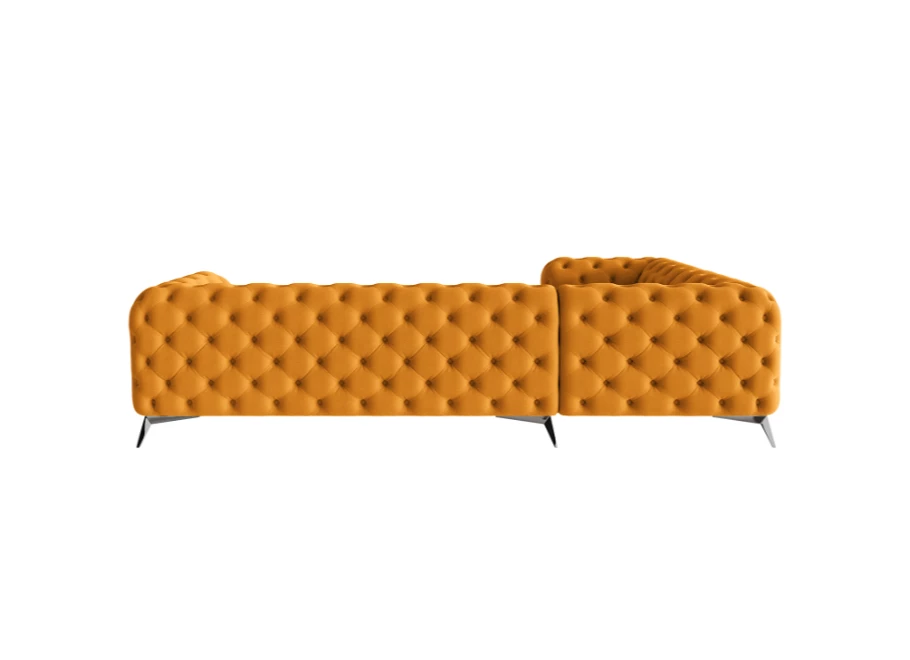 Narożnik pięcioosobowy luksusowy pikowany Chesterfield TEO 1+E+3