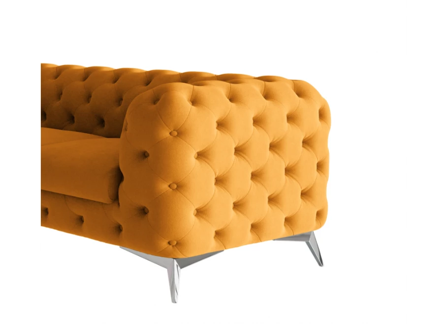 Narożnik pięcioosobowy luksusowy pikowany Chesterfield TEO 1+E+3